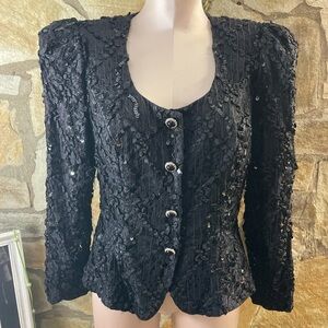 Vintage Nancy Bracoloni Peplum Style Blazer